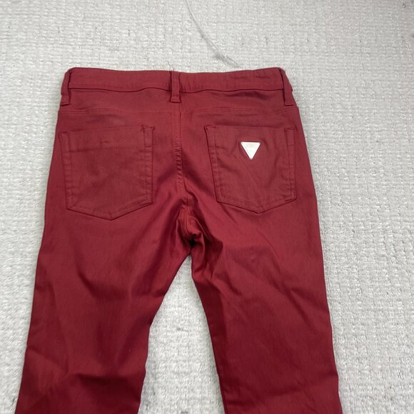 Y2K Guess Low Rise Super Skinny Jeans Bright Cherry Red Maxine Fit Stretch Read - Picture 7 of 8